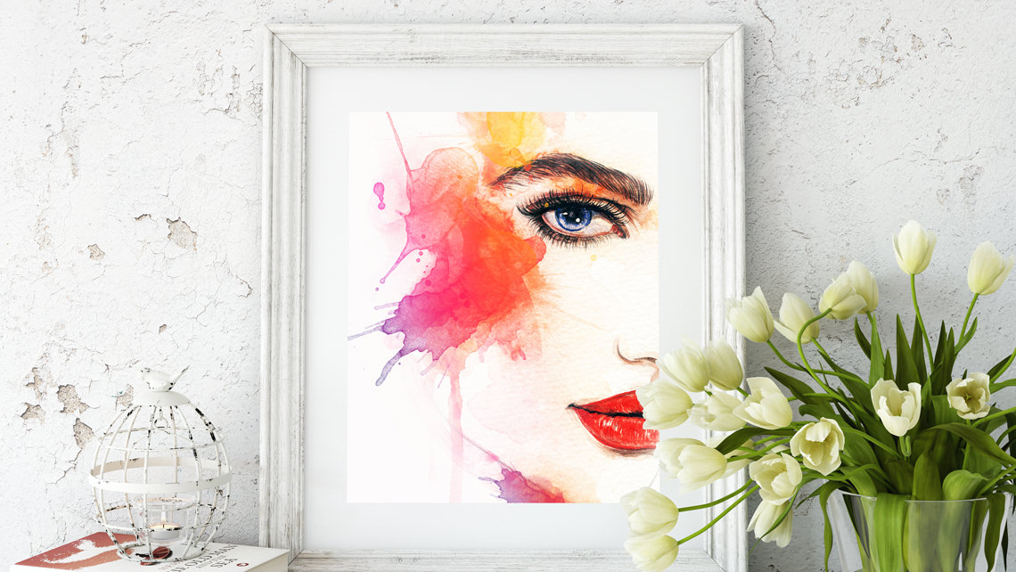 Fine art print on canvas and paper