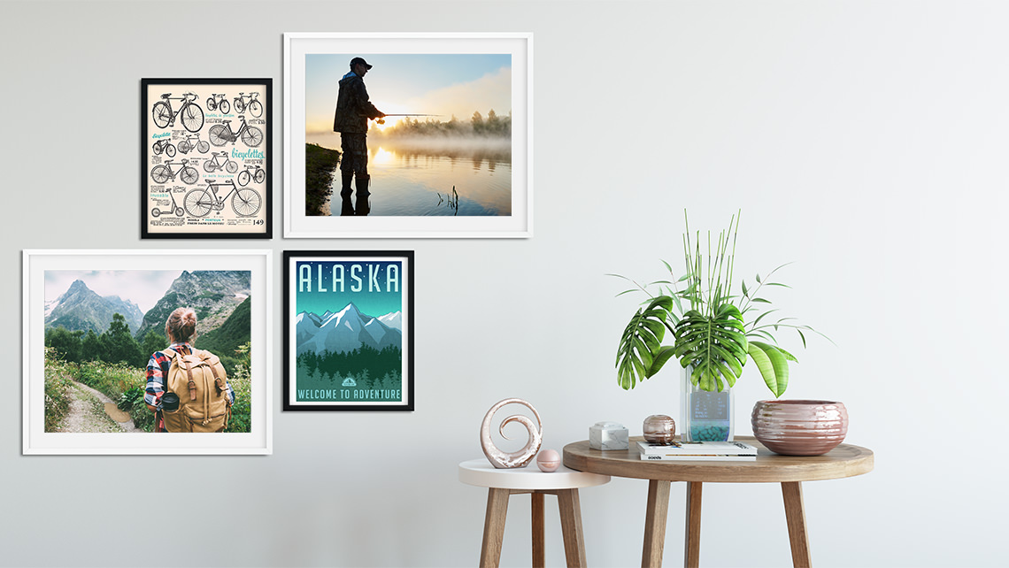 Fine art print on canvas and paper