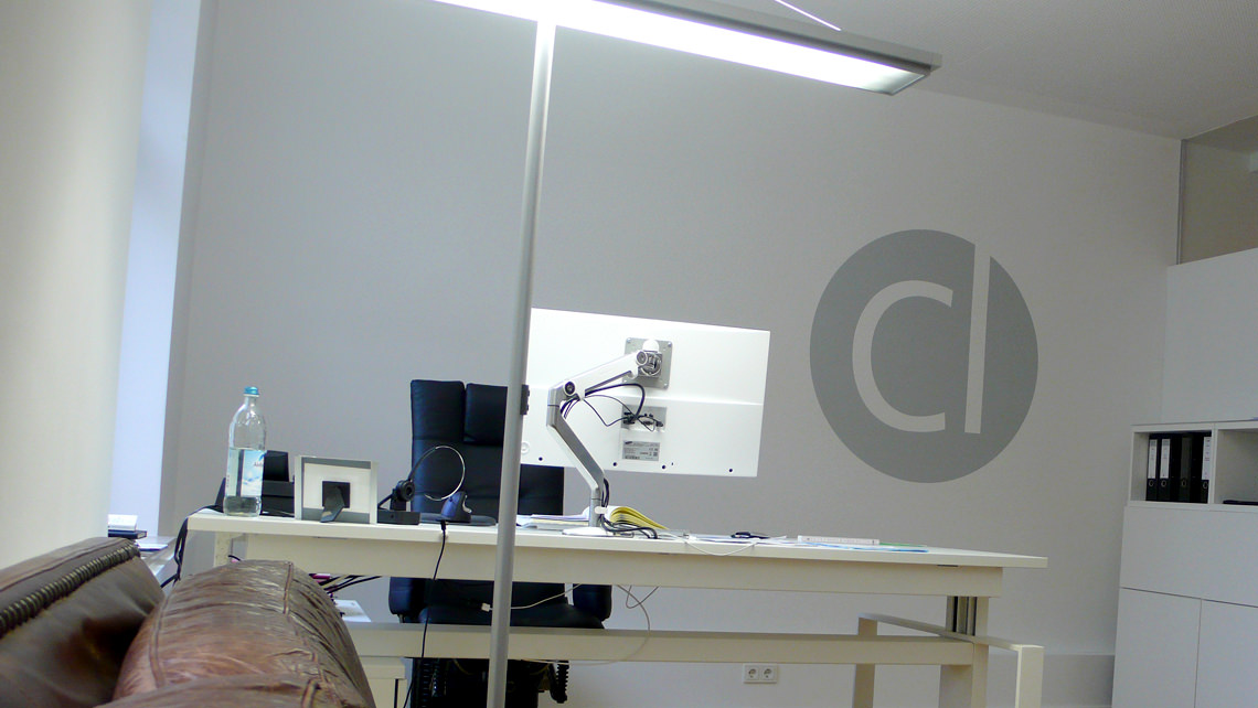 Wallpaper and logo as adhesive film
