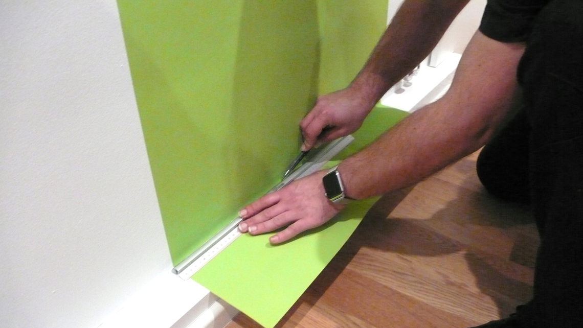 Wallpaper and logo as adhesive film