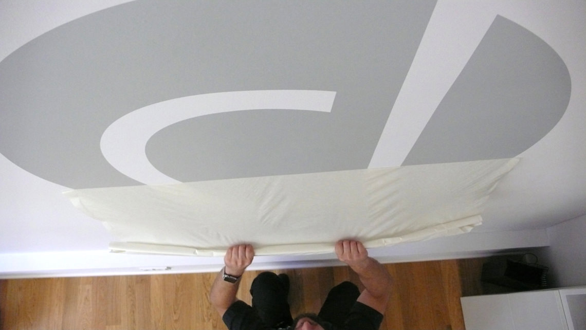 Wallpaper and logo as adhesive film