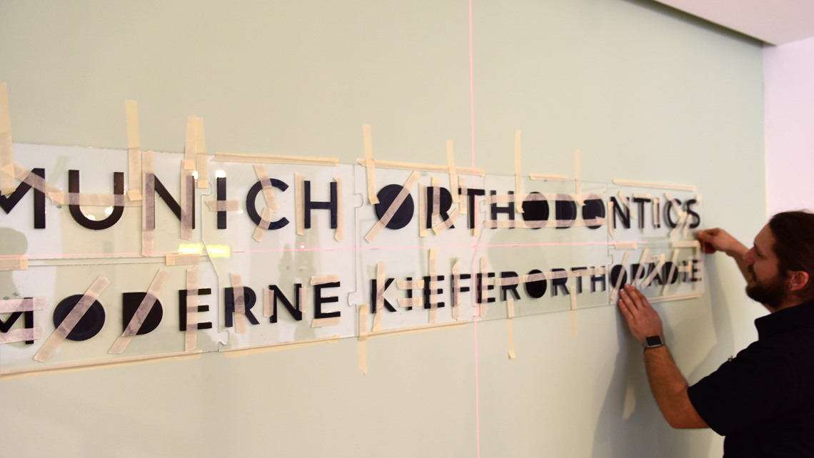 Acrylic letters in a practice