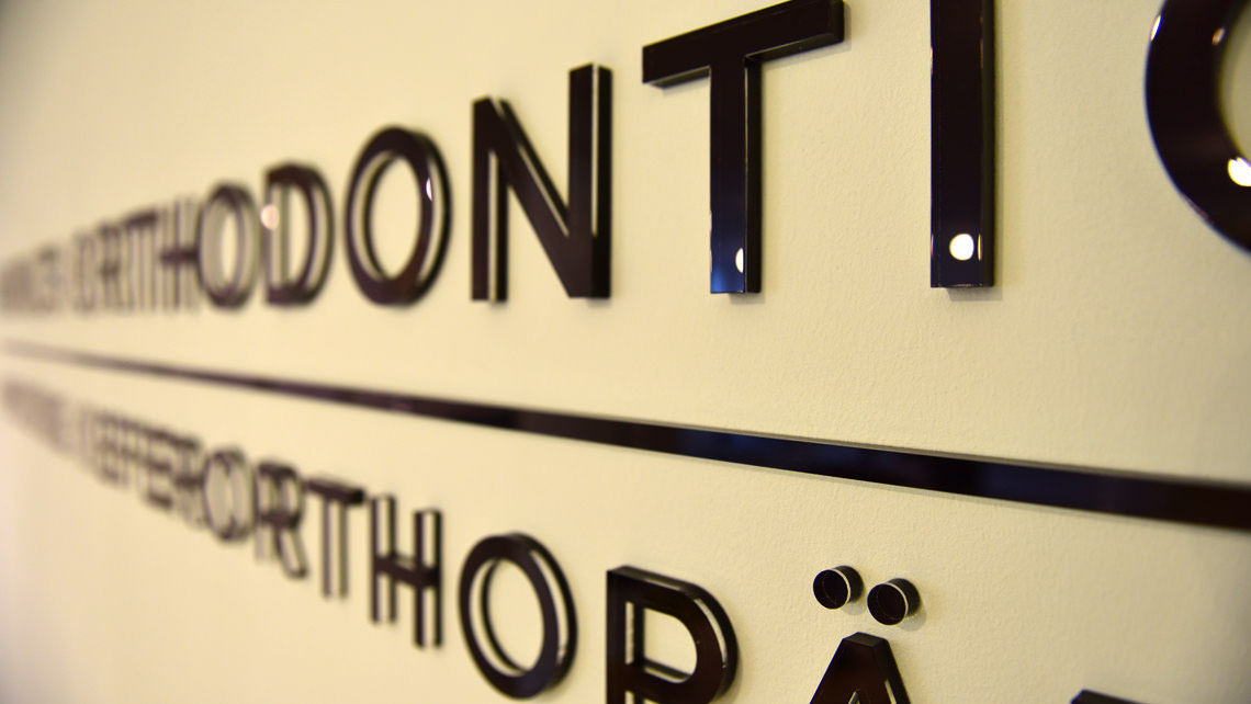 Acrylic letters in a practice