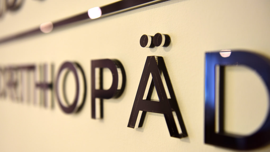 Acrylic letters in a practice