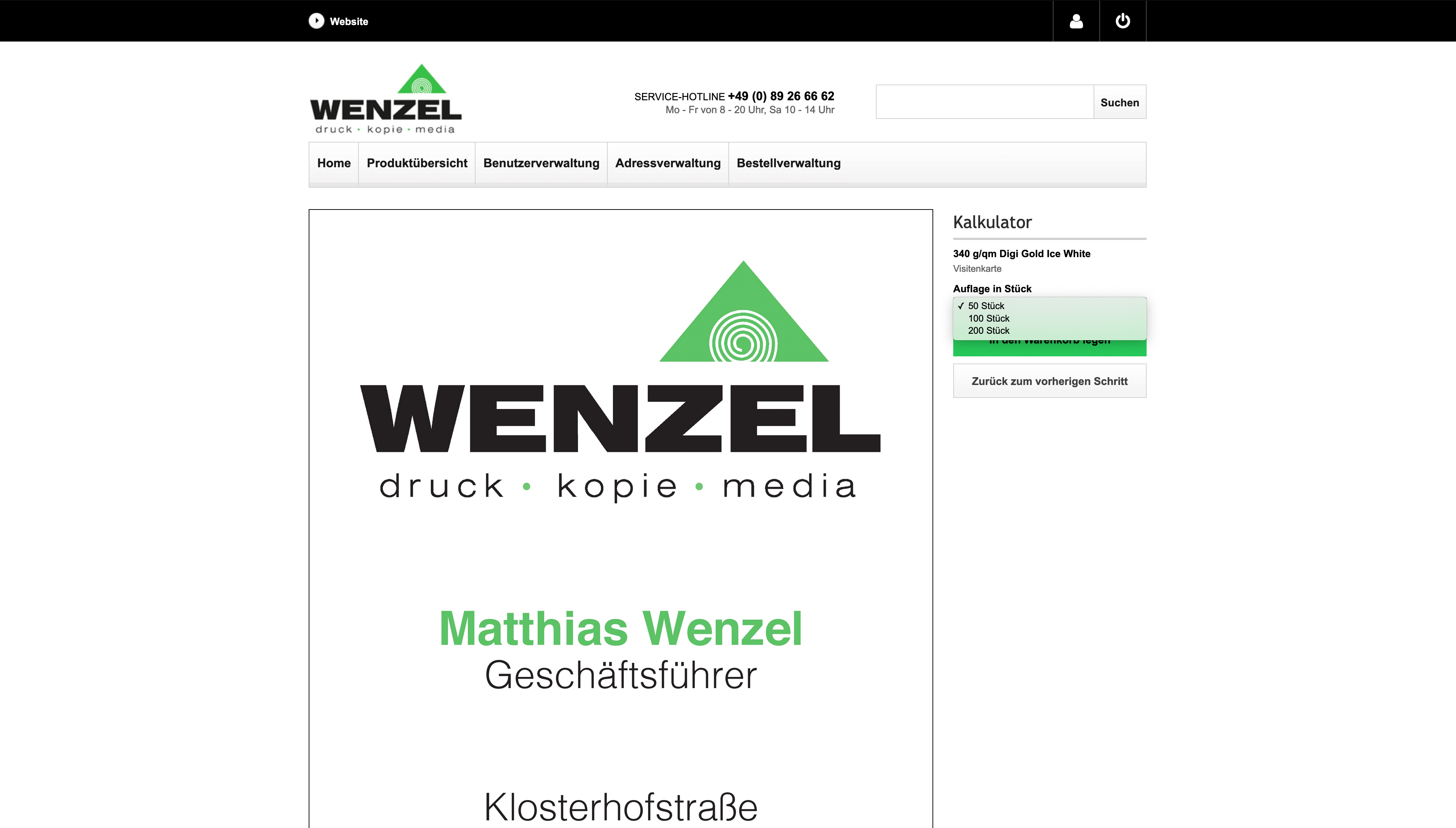 Personalize, manage and order business cards yourself online