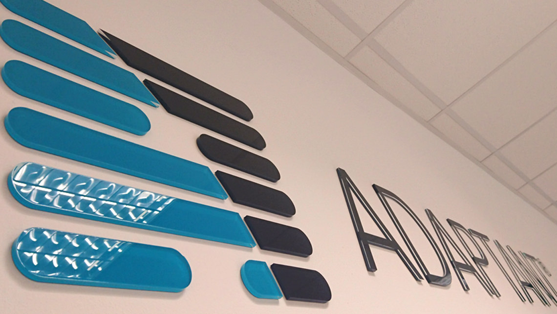 Floating acrylic letters