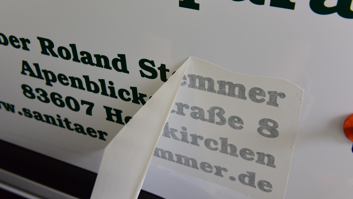 Car lettering for Munich company
