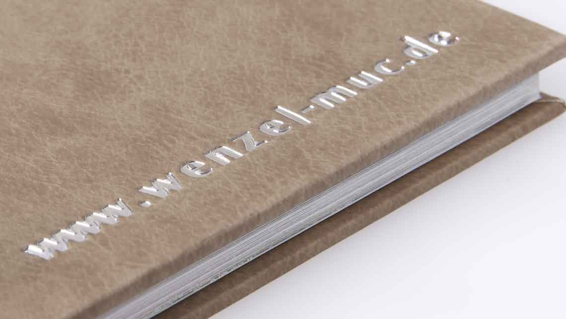Hot foil stamping in gold and silver