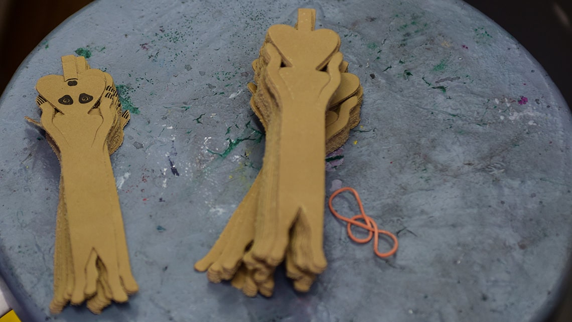 Leather bookmark with pad printing