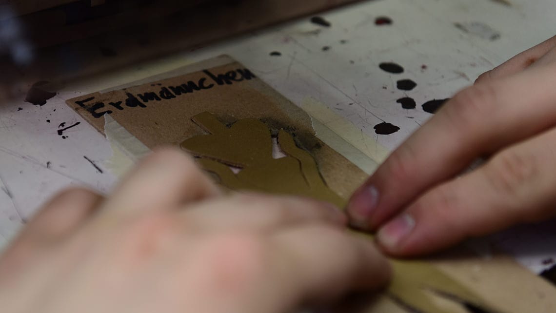Leather bookmark with pad printing