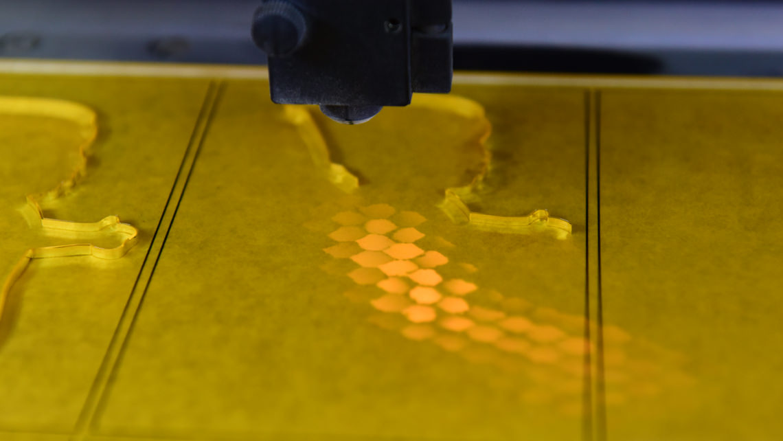 Lasering acrylic glass gnomes