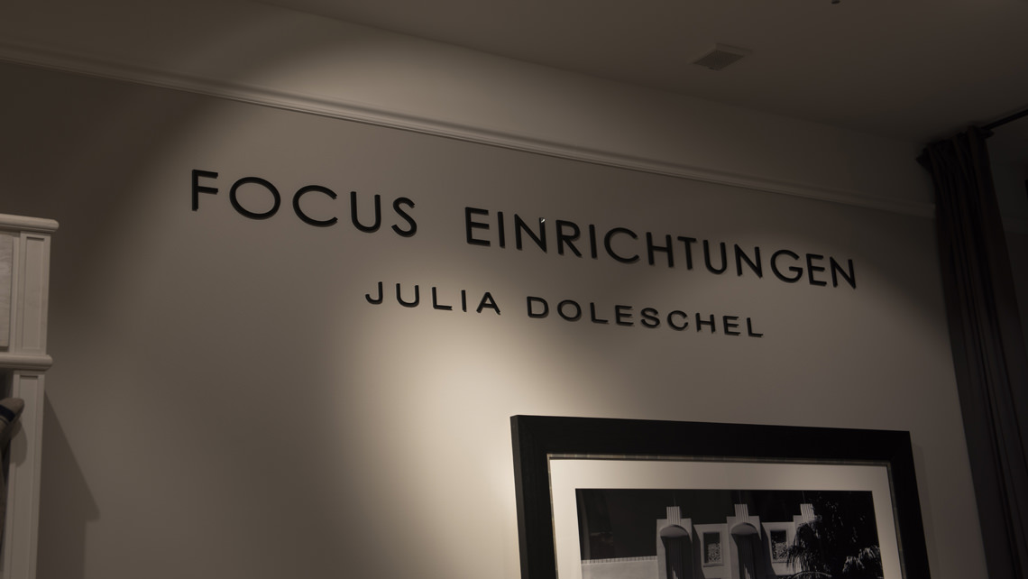 Acrylic letters at Focus Einrichtungen