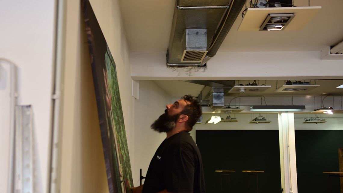 Gluing and photo canvases at Almliebe