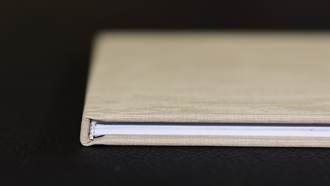 Hardcover binding built and clamped