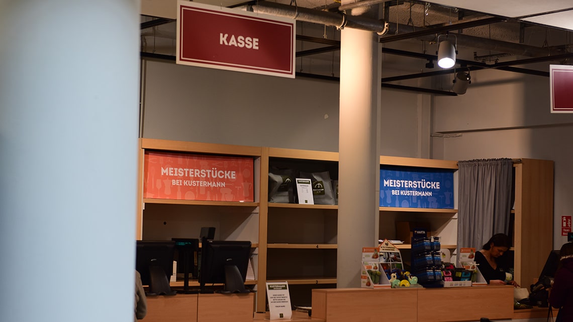 Banners and stickers at Kustermann