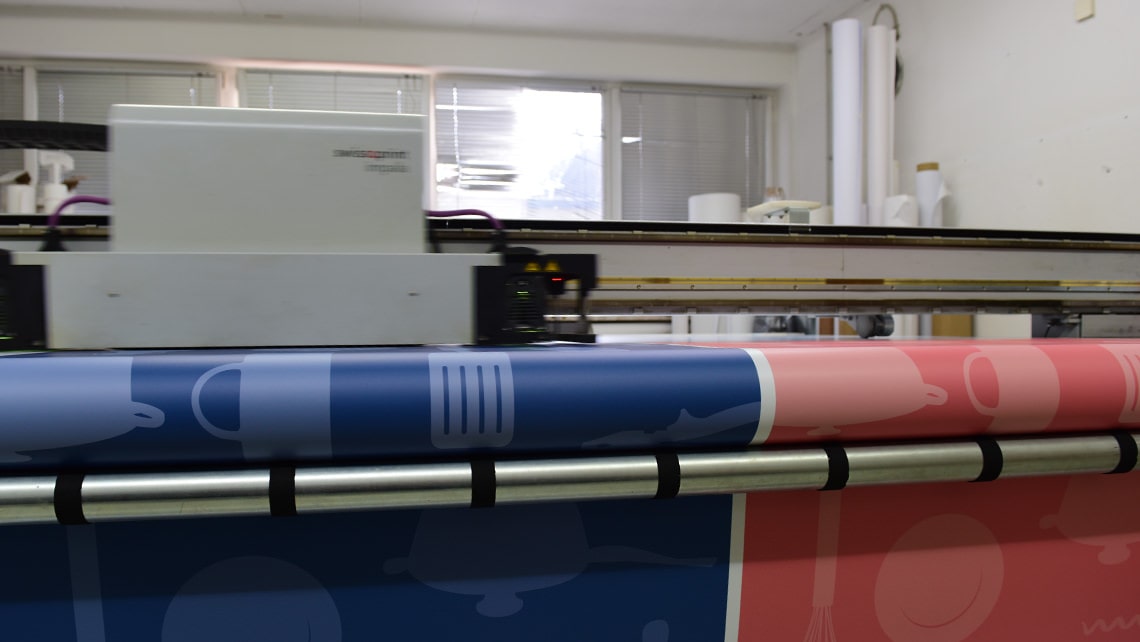 Banners and stickers at Kustermann