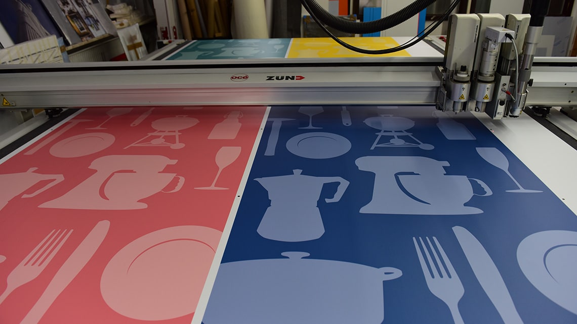 Banners and stickers at Kustermann