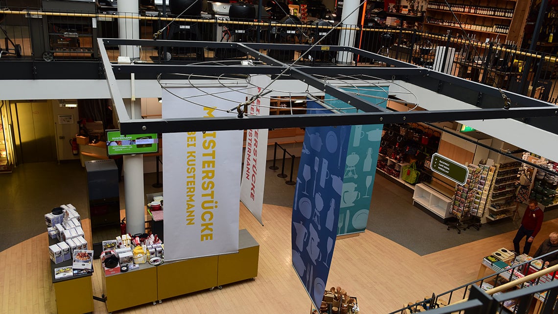 Banners and stickers at Kustermann