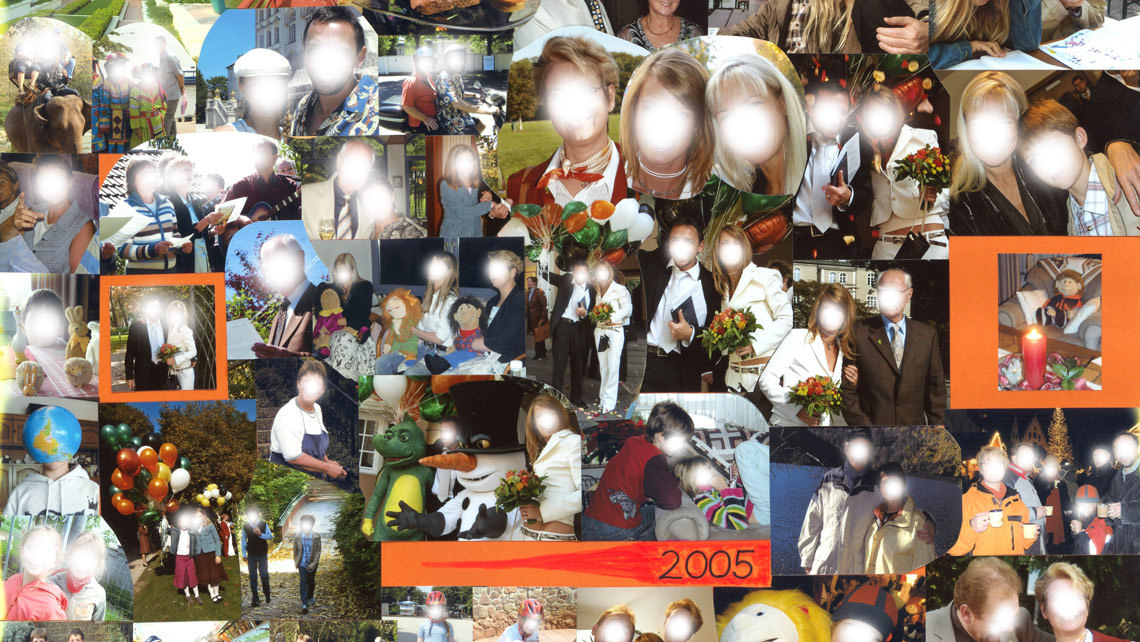 Scan photo collection behind glass