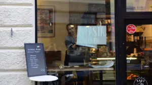 Café window sticker
