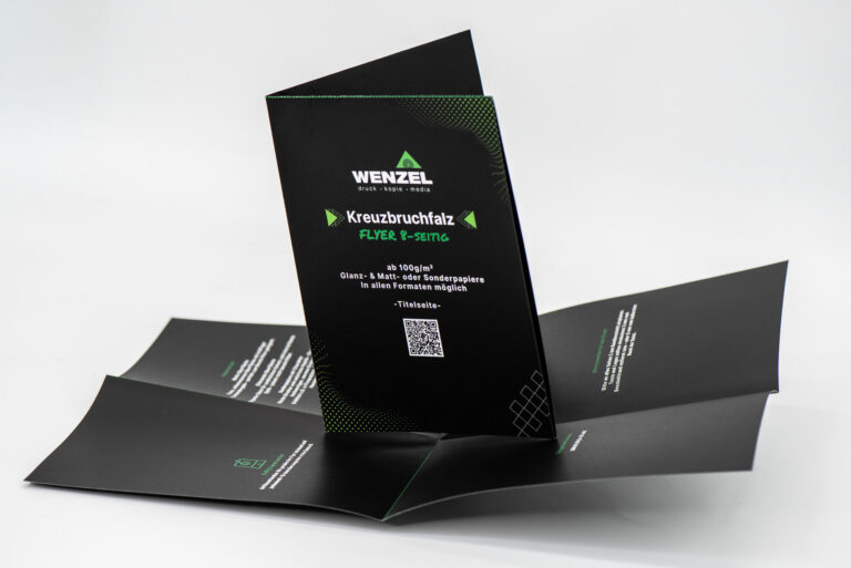 Zweibruch-Kreuzfalz Flyer Kreuzbruchfalz drucken